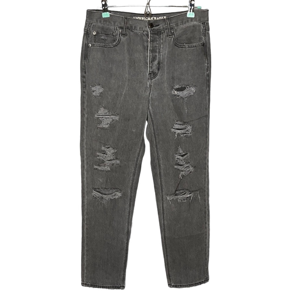 AEO Vintage Hi-Rise Black Jeans‎ Size 8 Long